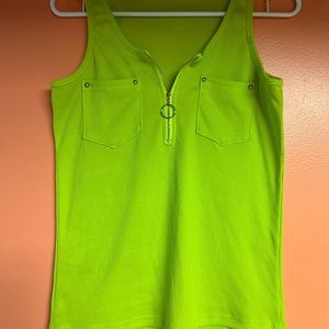 Lime green tank top
